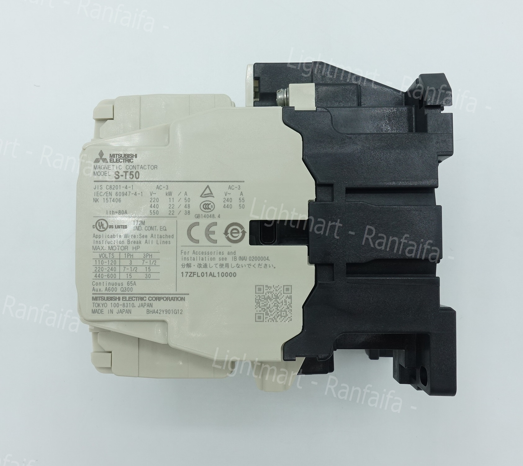Magnetic Contactors S-T50 Coil 220V (80A) "Mitsubishi"