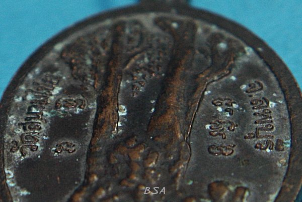 เหรียญเนื้อทองแดงรมดำ หลวงพ่อตอตะเคียน วัดสนามไชย จ.ลพบุรี พ.ศ.๒๕๔๒