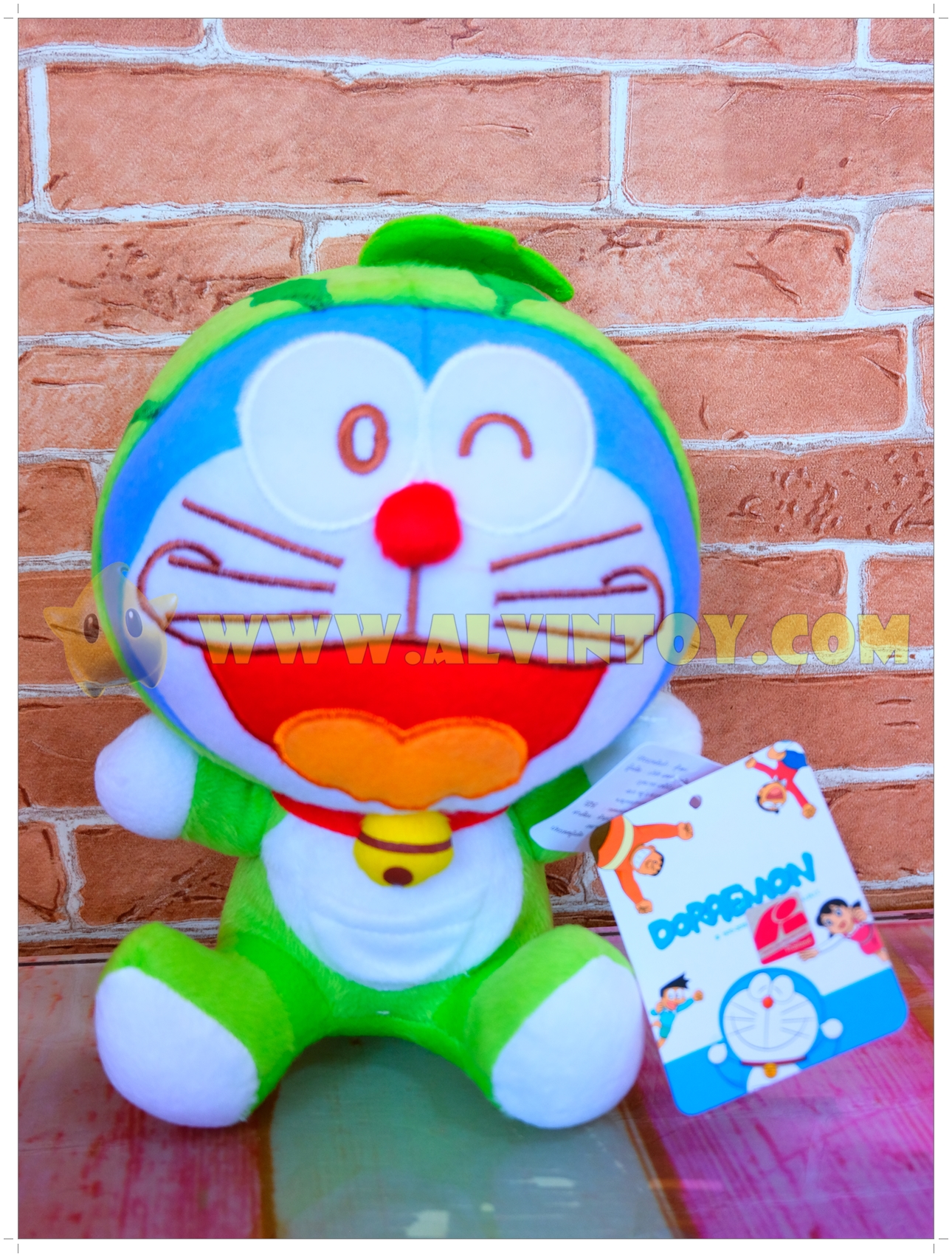 ตุ๊กตา โดราเอม่อน ชุดแตงโม