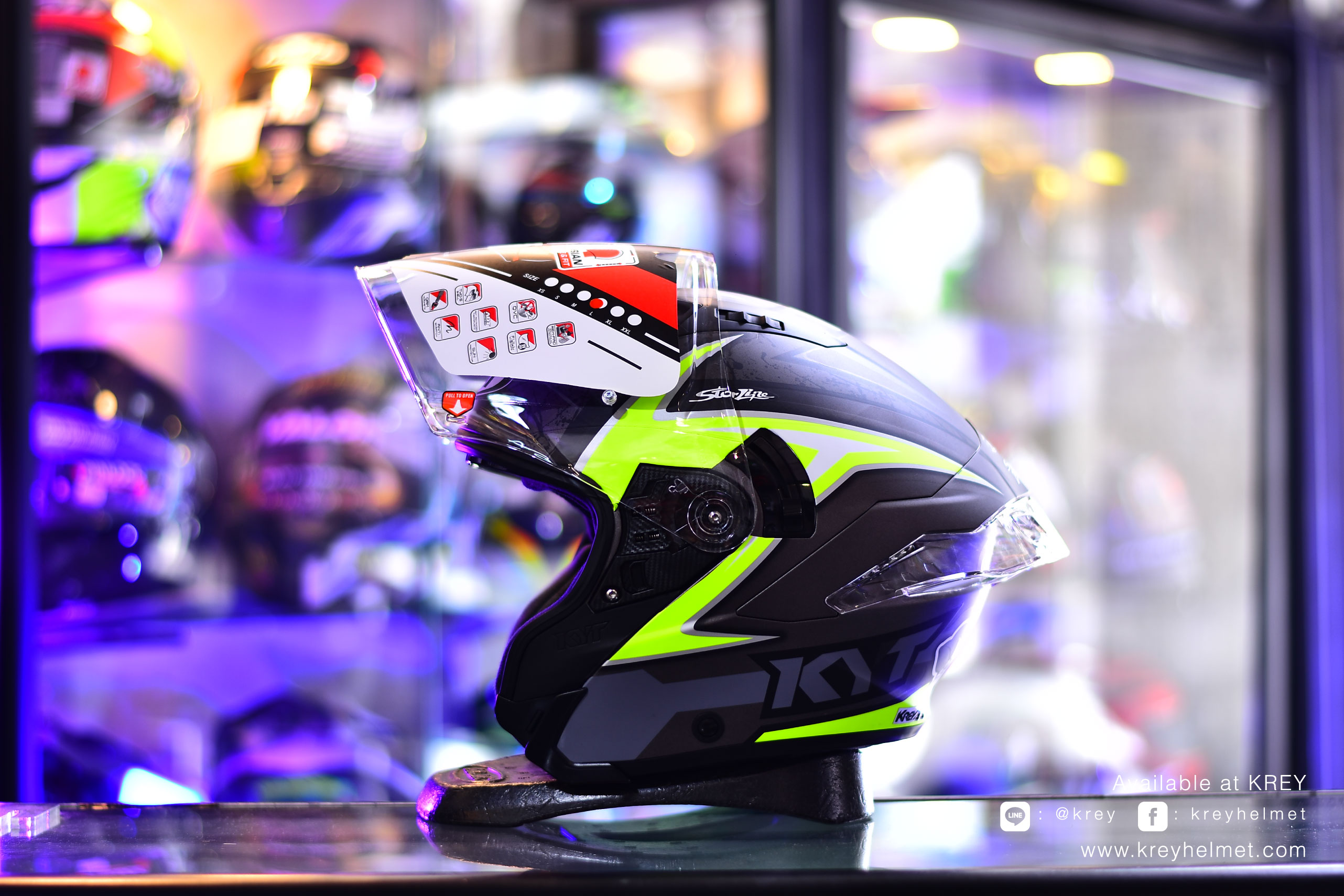 KYT model NF-J Attitude Matt Anthracite Yellow