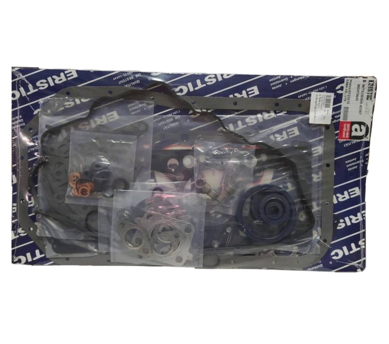 ประเก็นชุดใหญ่ MITSUBISHI 4D56T TRITON 2.5 / 8 วาล์ว ดีเซล / KA4T มิตซูบิชิ ไตรตั้น (ชุดใหญ่+ประเก็นฝาสูบ+ซีล) ประเก็นฝาสูบเหล็ก MD978654 / EF23010 ยี่ห้อ ERISTIC (Head gasket set)