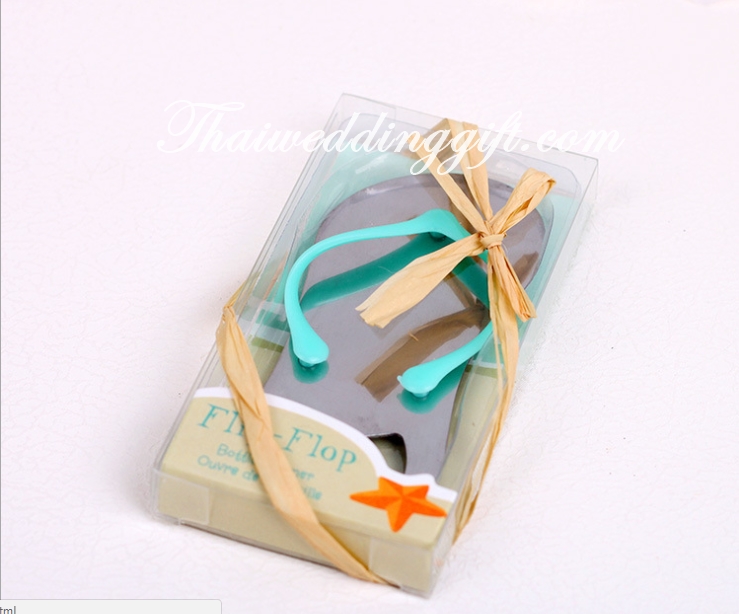 ที่เปิดขวด รองเท้าคีบ Slipper แพ็คกล่องผูกโบว์ พร้อมป้ายชื่อ
