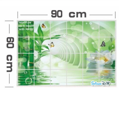 Aluminium Foil Sticker สติ๊กเกอร์อลูมิเนียม 3D NATURE YX2014 (กว้าง90cm.xสูง60cm.)