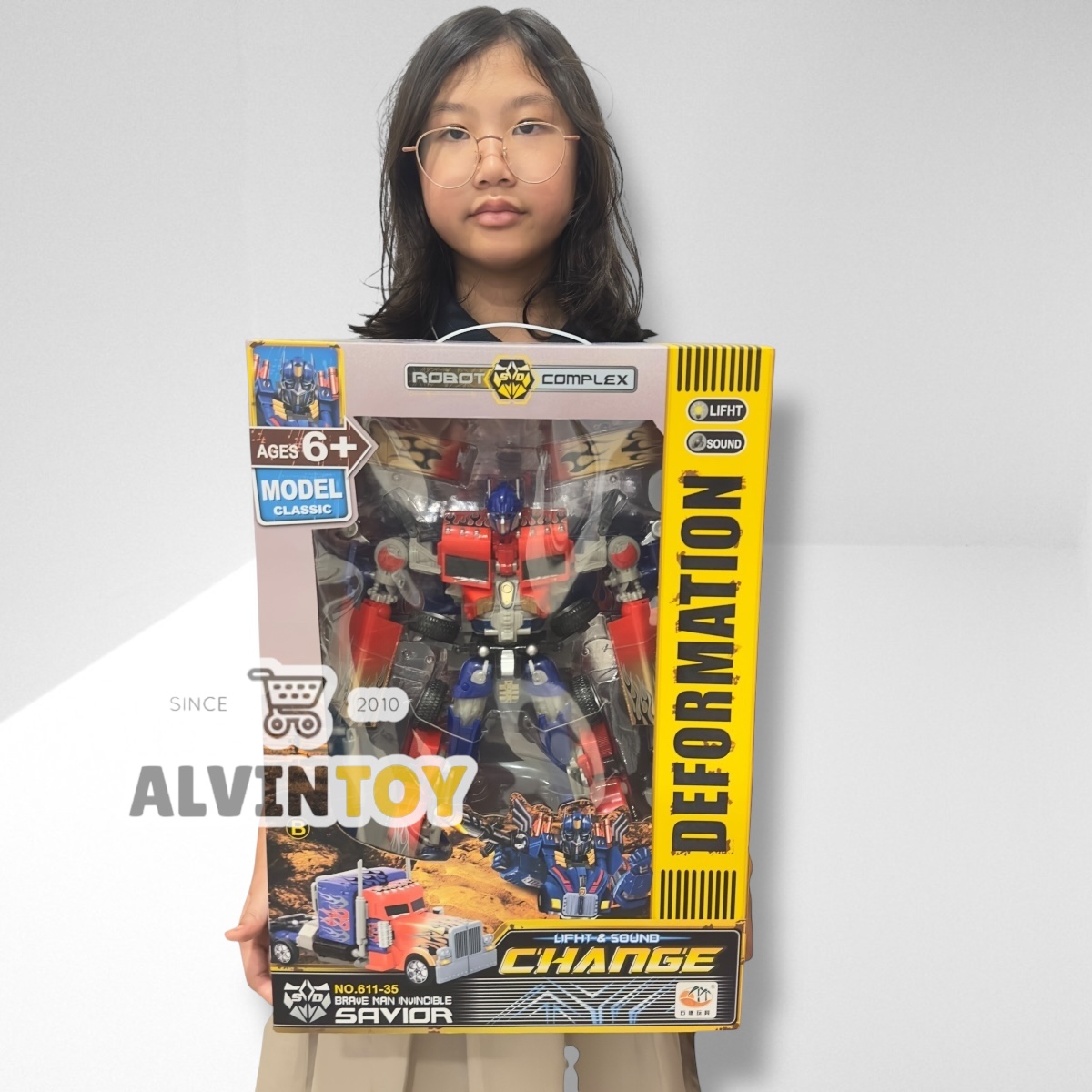 หุ่นยนต์ Optimas Transformer ขนาดความสูง 35 cm. (ตัวใหญ่) ขนาดกล่อง 48x33x15