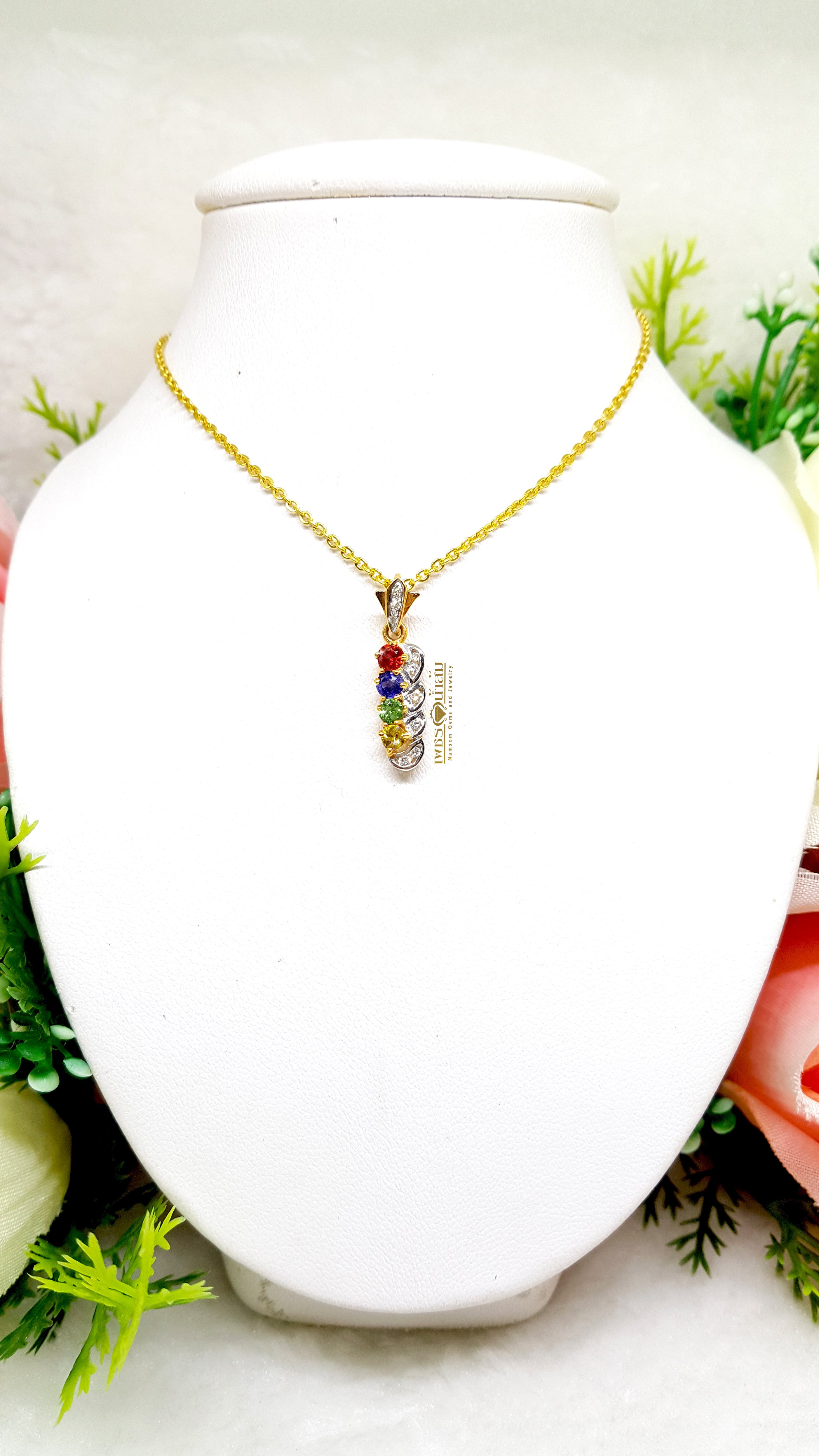 จี้พลอยแท้ Fancy Sapphire ทับทิม ไพลิน ซาร์โวไรท์ บุษราคัม