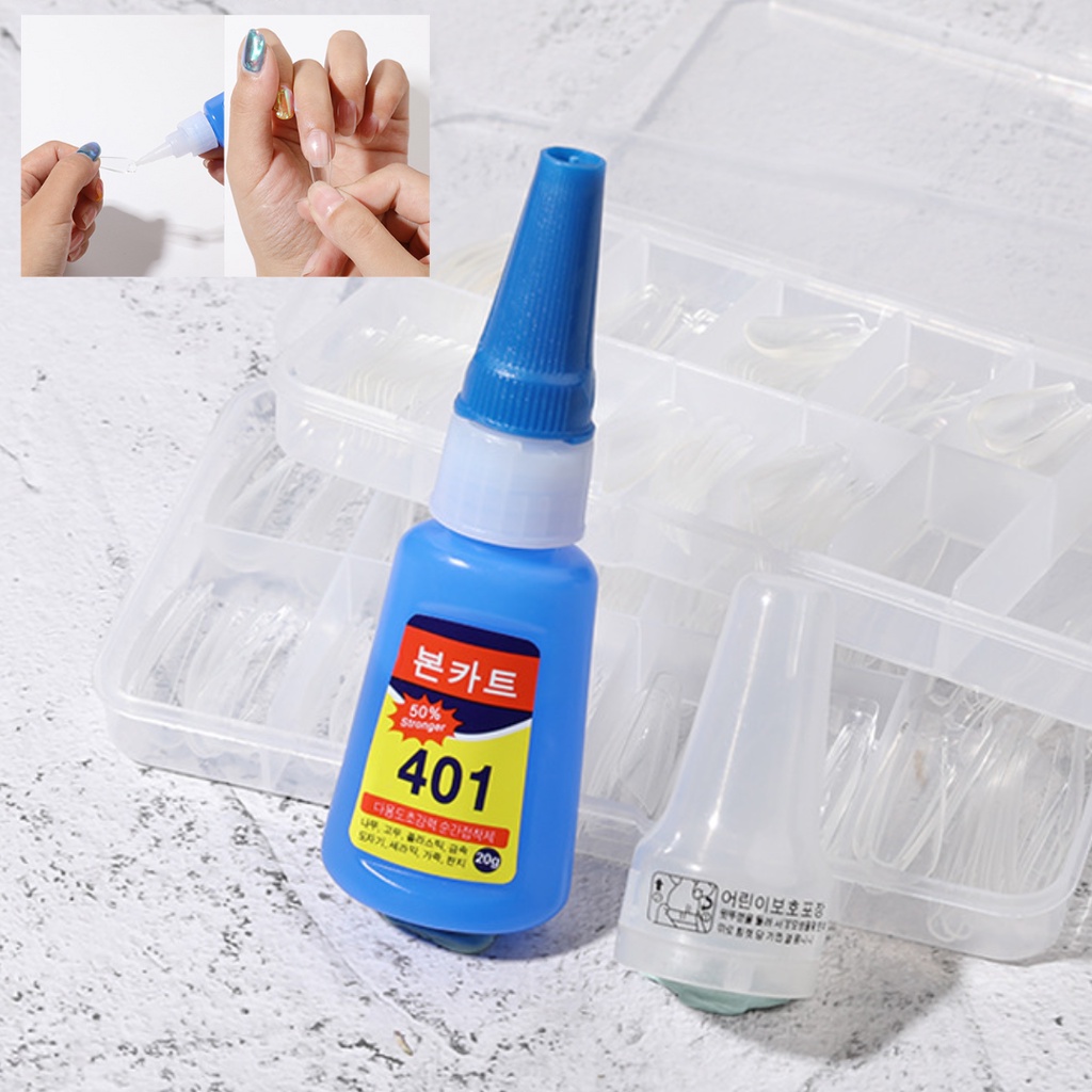 401 กาวติดเล็บปลอม เนื้อเจล กาวติดเล็บ PVC 20g