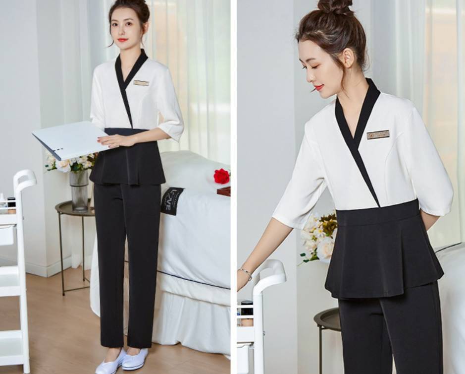 ชุดนวดสปา ชุดคลินิกความงาม ชุดนวดไทยสปา