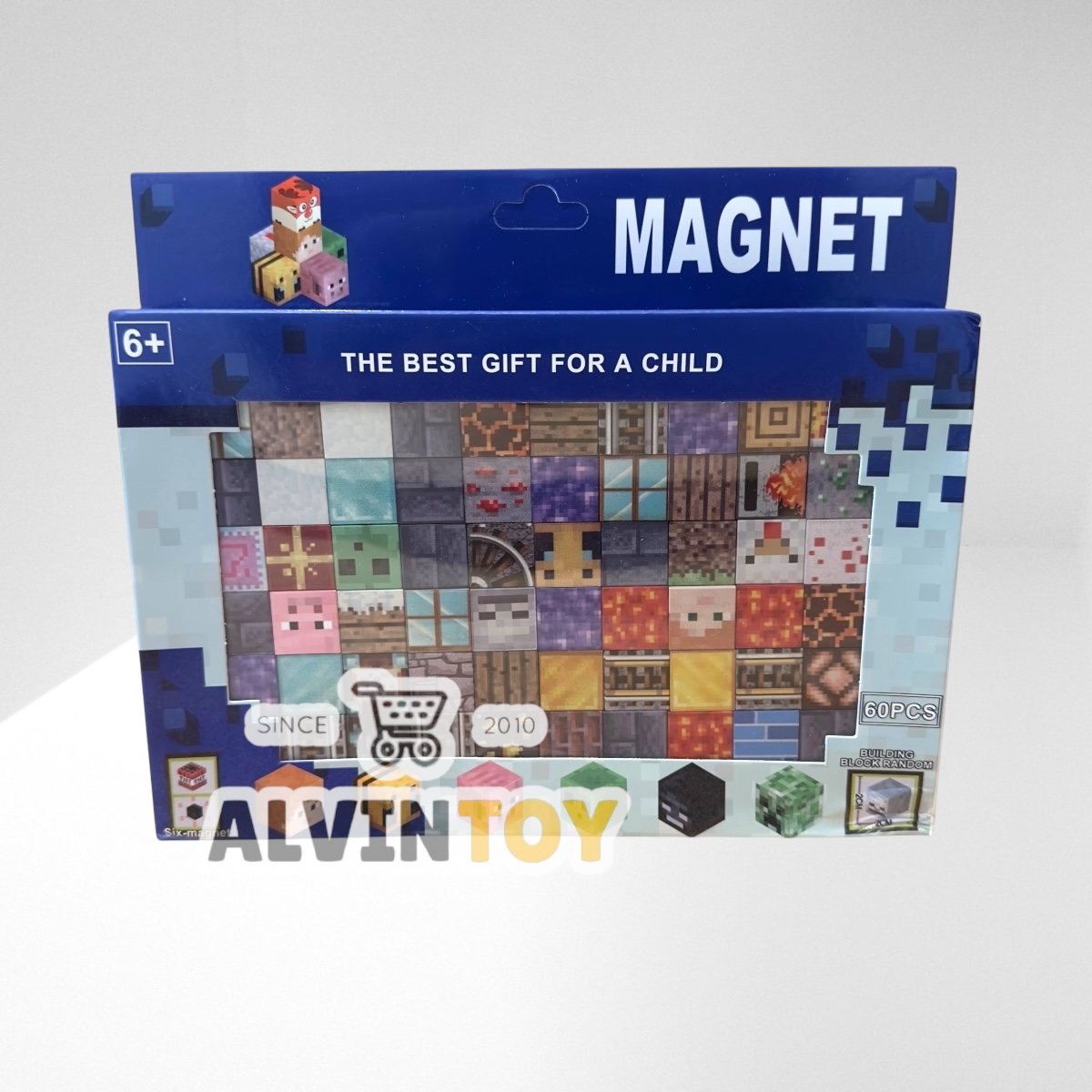 ชุดบล็อกตัวต่อแม่เหล็ก Minecraft มายคราฟ ขนาด 2 ซม. ชุด 60 ชิ้น สุดคุ้ม ส่งเร็ว ส่งด่วน