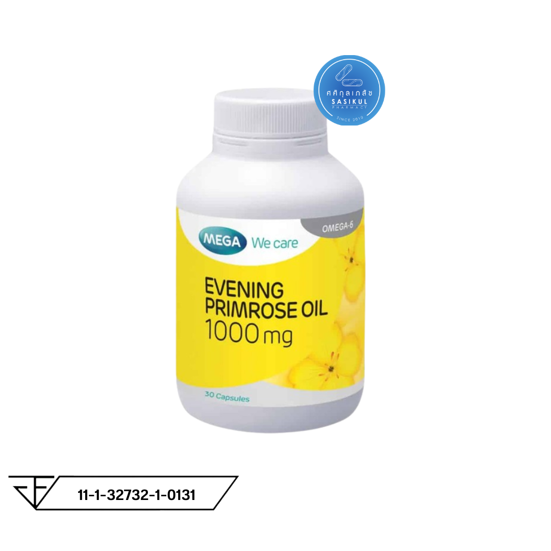 MEGA We care Evening Primrose (EPO) 30's ลดปวด ผิวแห้ง คันสะเก็ด ผื่นแดงผิวหนังอักเสบ