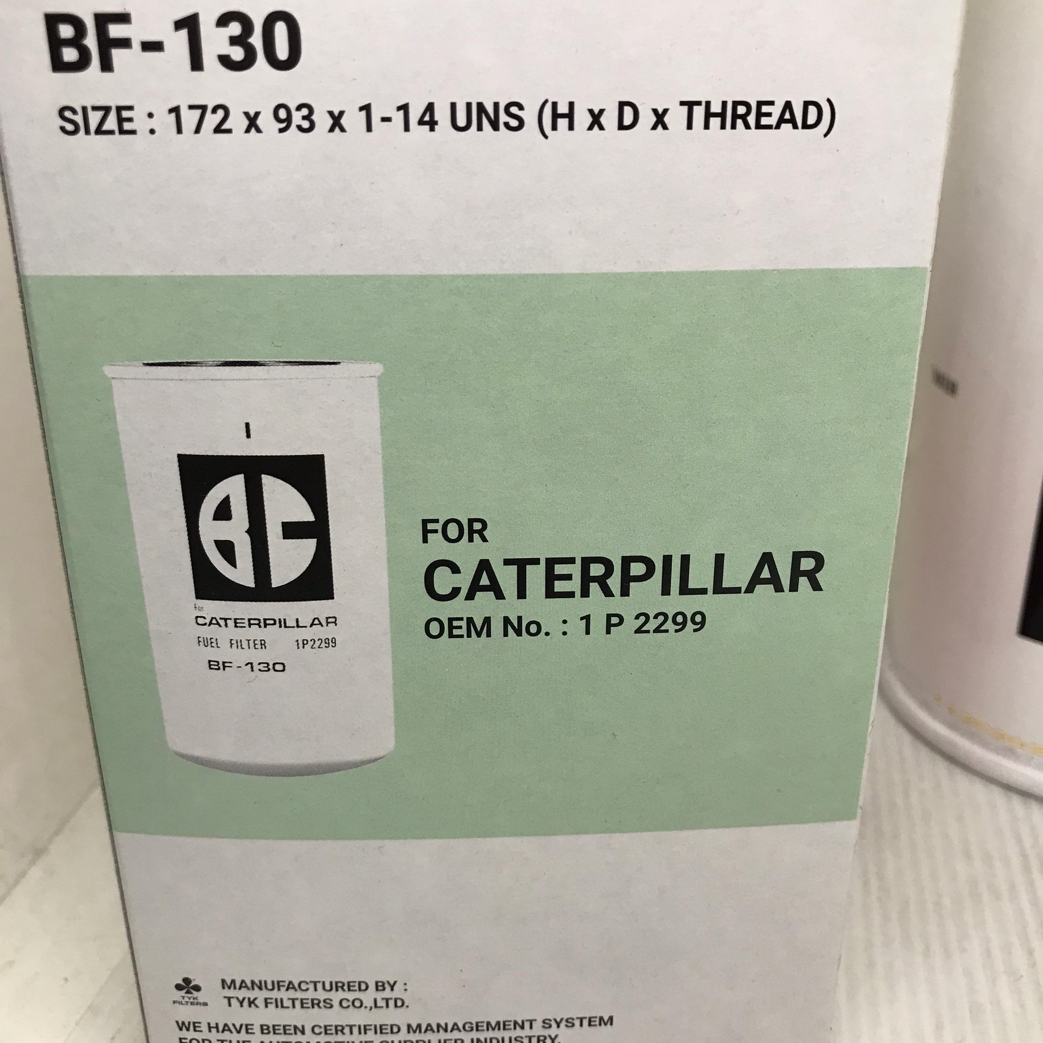 กรองโซล่า NISSAN PE IINTER ลูกเหล็ก / UD / PF / CATERPILLAR นิสสัน ยี่ห้อ BLACK CLUB เบอร์ BF-130 Fuel Filter
