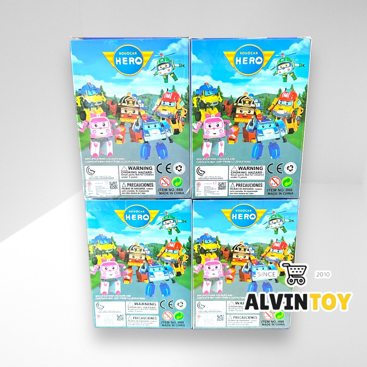 หุ่นยนต์ โรบอทคาร์ โพลี่ Robocar Poli Action Pack 4 กล่อง