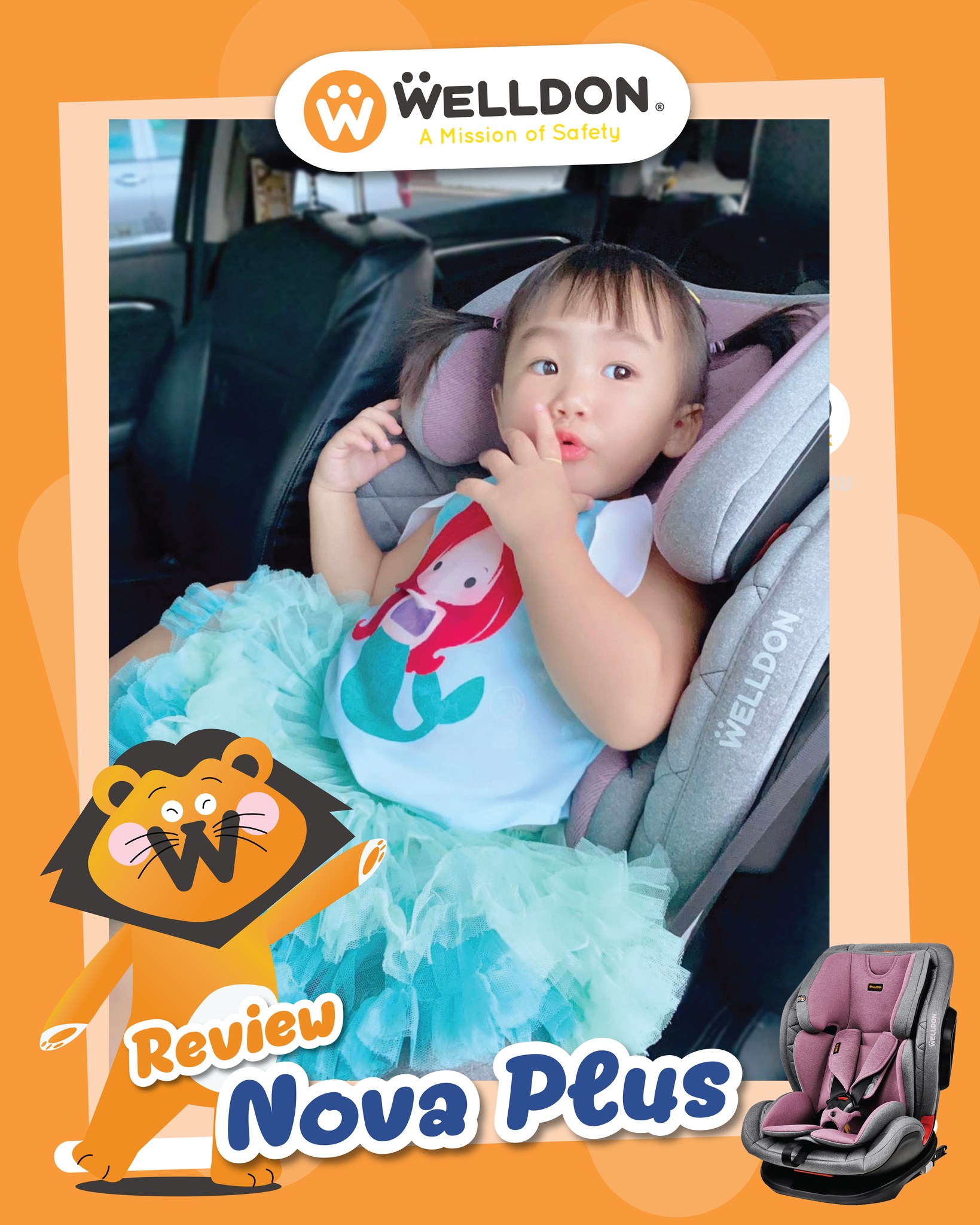 Welldon คาร์ซีท รุ่น Nova Plus (9 เดือน - 12 ปี)