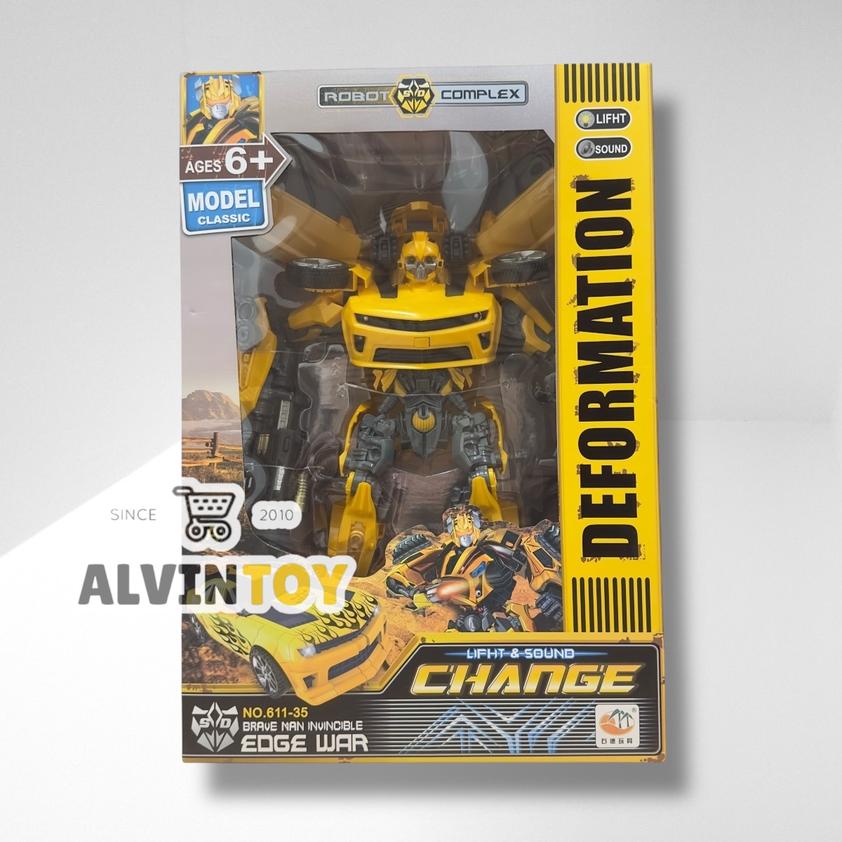 หุ่นยนต์ Bumblebee Transformer ขนาดความสูง 35 cm. (ตัวใหญ่) ขนาดกล่อง 48x33x15