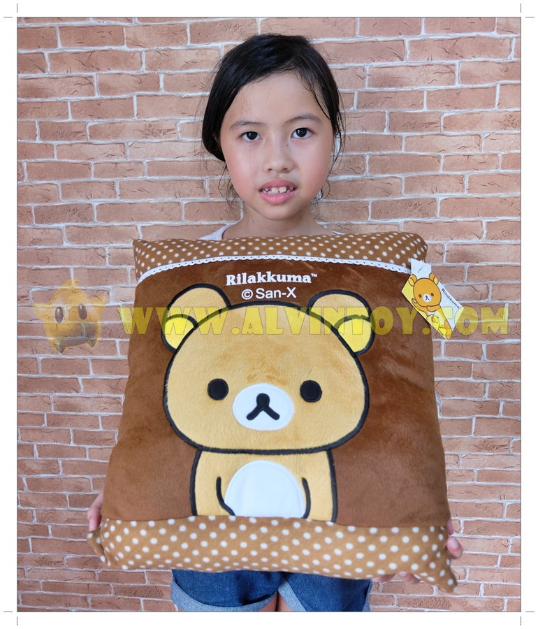 หมอนตุ๊กตาหมีหน้า Rilakkuma - ริลัคคุมะ 45 ซม.