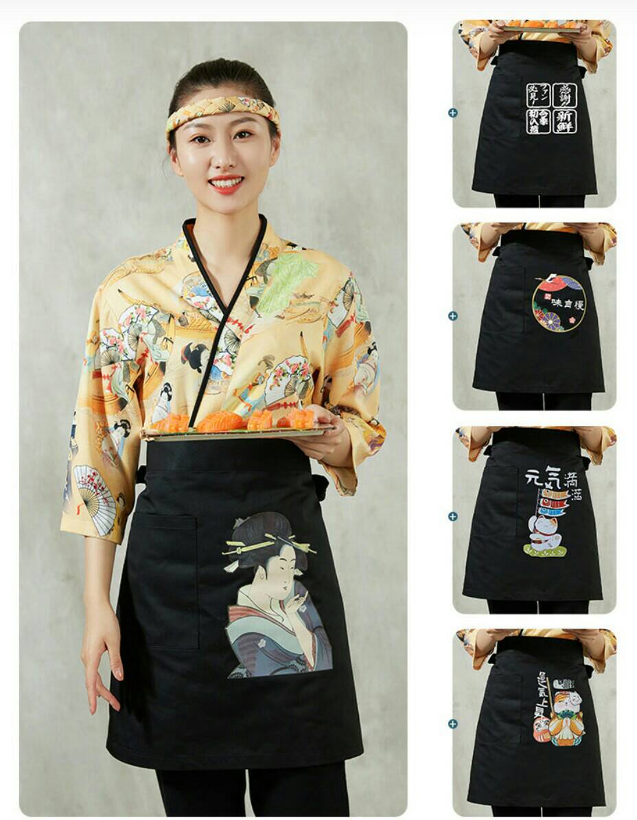 เสื้อซูชิ ชุดฟอร์มพนักงานร้านอาหารญี่ปุ่น เกาหลี