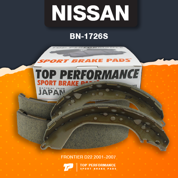 (ประกัน 3 เดือน) ก้ามเบรค หลัง NISSAN FRONTIER D22 01-07 - TOP PERFORMANCE JAPAN - BN 1726 S - ก้ามเบรกหลัง ผ้าเบรค นิสสัน ฟรอนเทียร์