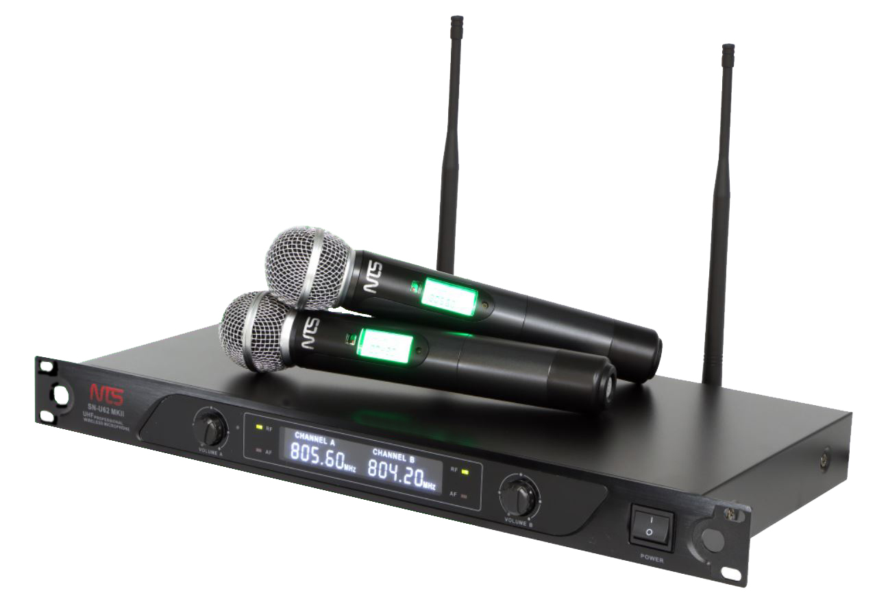 NTS SN-U62 MKII Handheld *ของแท้รับประกัน 1ปี* Wireless Microphone ไมโครโฟนไร้สายย่านความถี่ UHF แบบไมค์ถือคู่