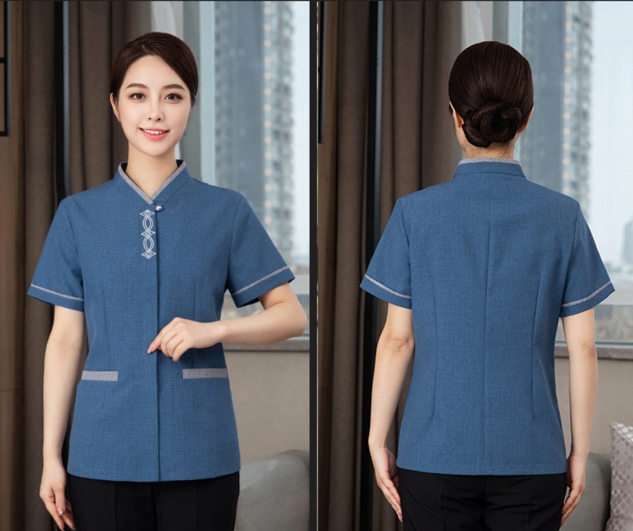 ชุดพนักงานทำความสะอาดห้องพักโรงแรม ชุดแม่บ้าน ชุดเบลบอย เสื้อแม่บ้าน