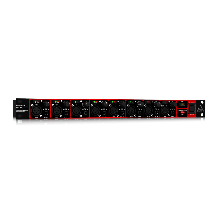 Behringer ADA8200 *ของแท้รับประกัน 1ปี* ปรีไมค์ 8-ch, 24bit /48kHz, ADAT, Midas Pre, Phantom Power