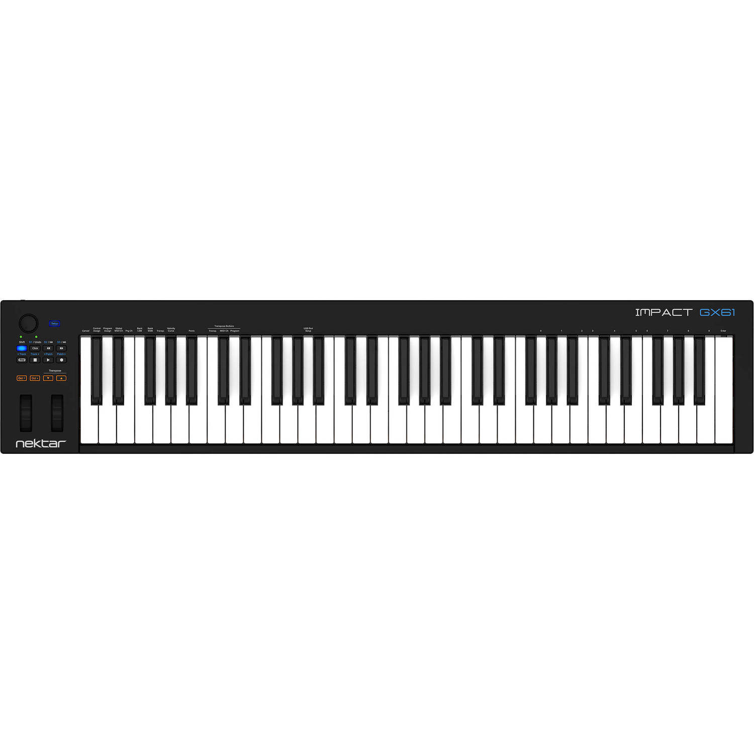 Nektar Impact GX61 - USB มิดิ คีย์บอร์ด คอนโทรลเลอร์ 61 คีย์ ฟังก์ชั่นครบครัน รับประกัน 1 ปี ฟรีซอฟต์แวร์ Bitwig 8-Track