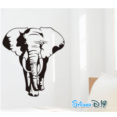 Transparent wall sticker สติ๊กเกอร์ติดผนัง ช้างใหญ่ (กว้าง190cm.xสูง65cm.)