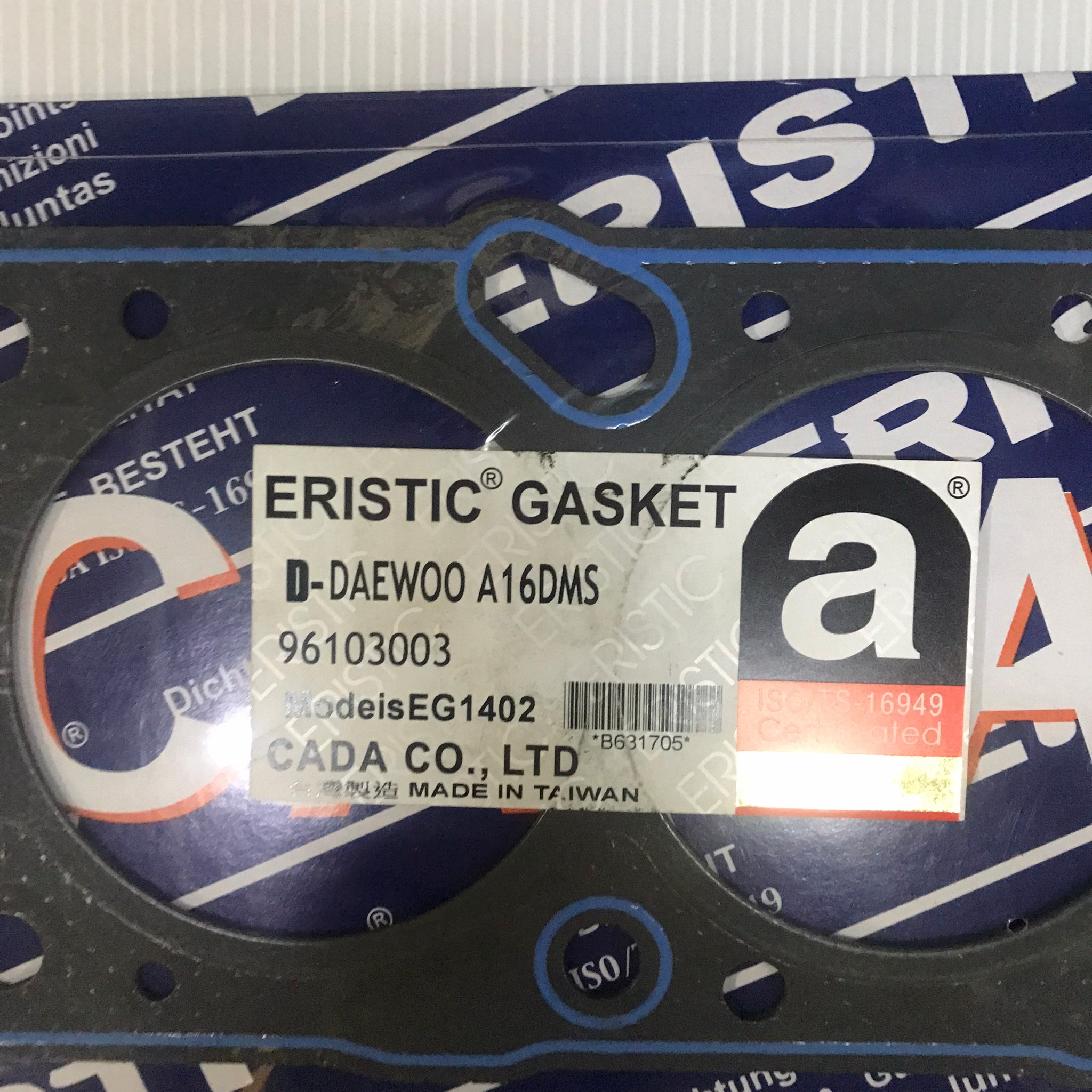 (ประกัน 1 เดือน) ประเก็นฝาสูบ CHEVROLET OPTRA 1.6 / F16DMS / DAEWOO / A166DMS / EG1402 / 96103003 (แบบไฟเบอร์) ERISTIC