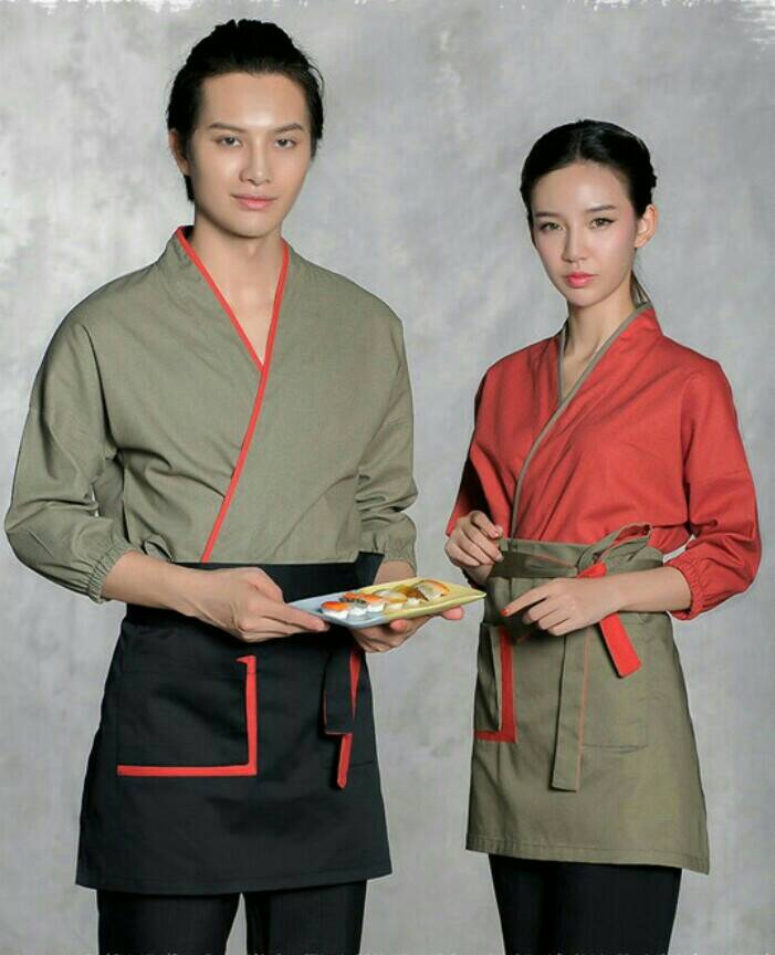 เครื่องแบบพนักงานเสริฟ ชุดฟอร์มพนักงานร้านอาหารญี่ปุ่น