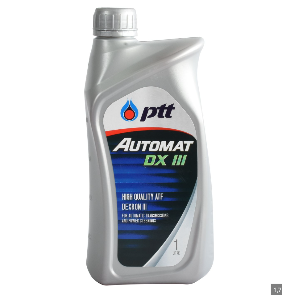 น้ำมันเพาเวอร์ / น้ำมันเกียร์ออโต้ AUTOMAT เกรด DX III / DEXRON III ยี่ห้อ PTT Lubricants / AUTOMATIC TRANSMISSIONS AND POWER STEERINGS ปริมาณ 1 ลิตร / 1 Liter