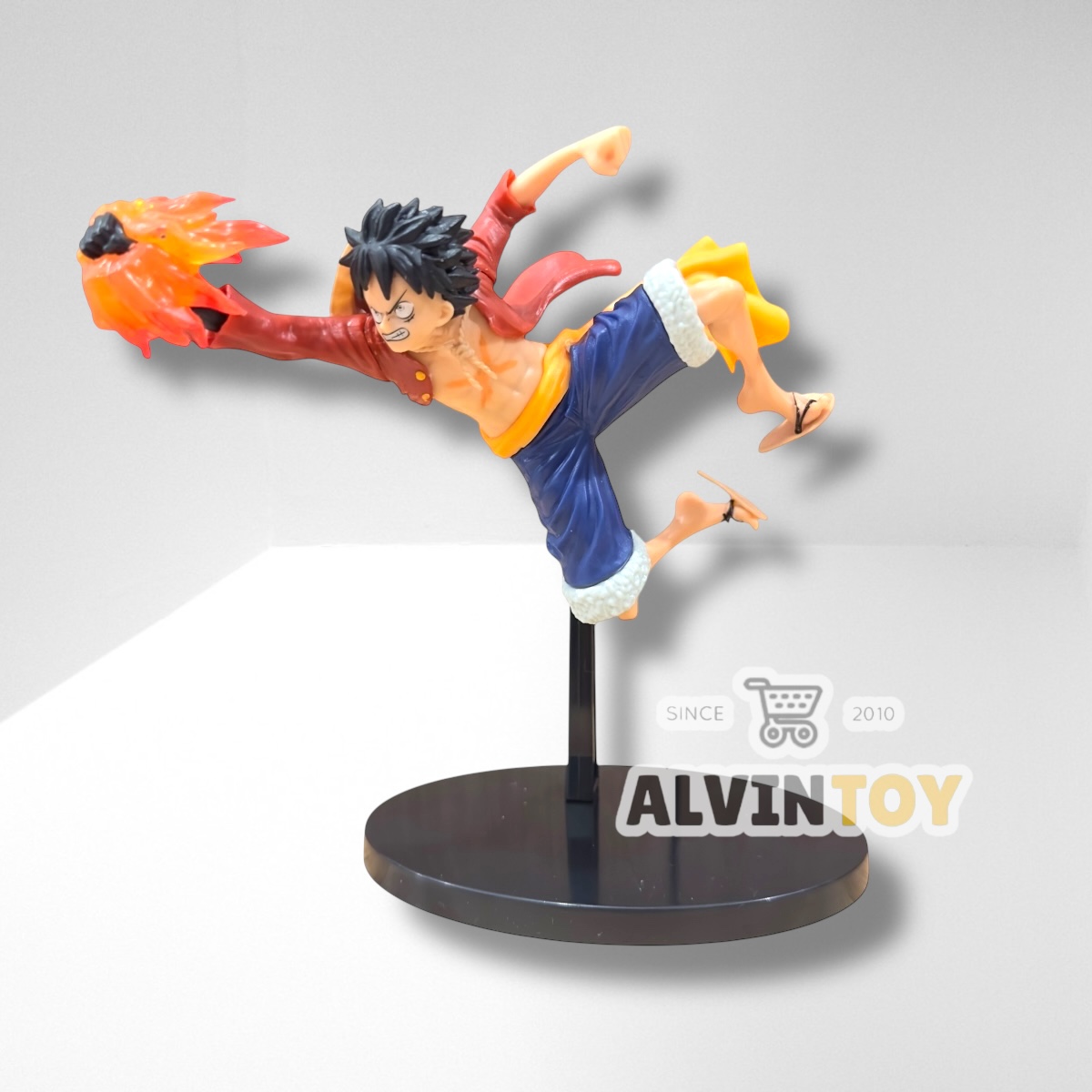 โมเดล Luffy - ลูฟี่ หมัดเพลิงฮาคิ พร้อมฐาน พร้อมกล่อง Figures One Piece
