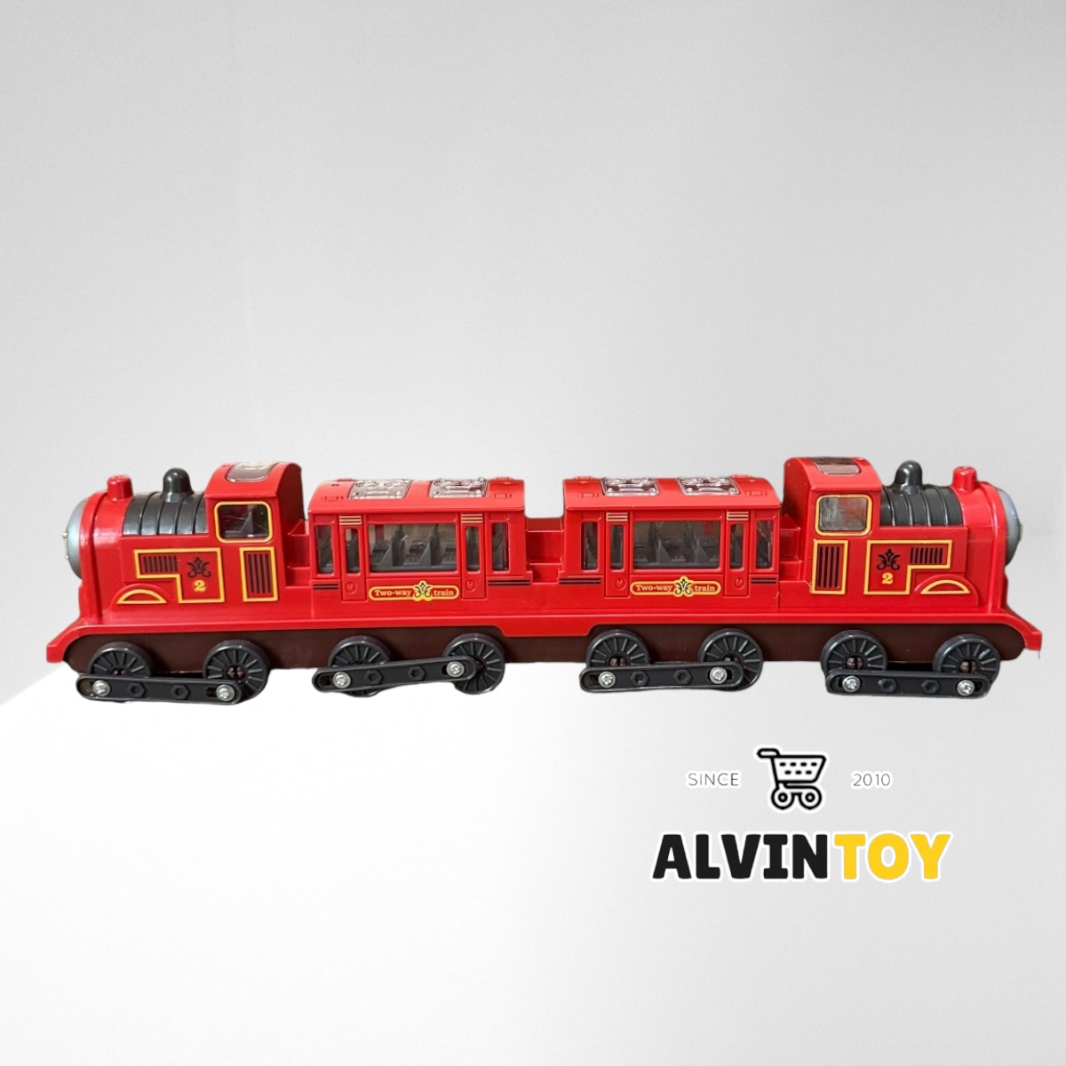 รถไฟของเล่น รถไฟโบราณ Retrotrain วิ่งได้ ชนถอย มีเสียง มีไฟ