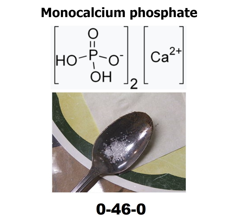 Monocalcium phosphate (MCP) โมโนแคลเซียมฟอสเฟต (0-46-0+แคลเซียม 16%) เกรดอุตสาหกรรมอาหาร บรรจุ 1 กิโลกรัม (R)