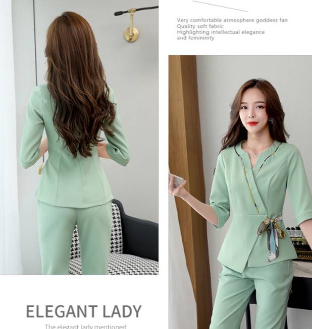 ชุดคลินิกความงาม ชุดร้านนวดสปา ชุดพนักงานต้อนรับ ชุดพนักงานเสริมสวย