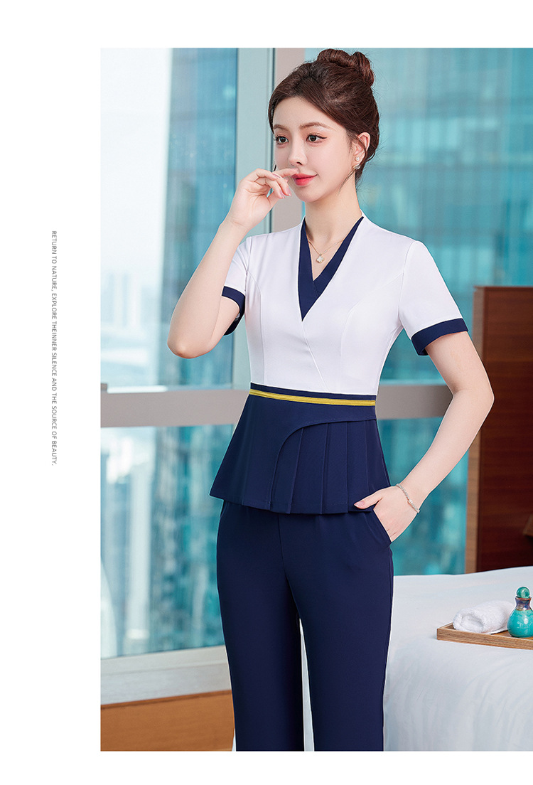 ชุดพนักงานนวดสปา ชุดสปา ชุดพนักงานเสริมสวยซาวน่า ชุดคลินิกความงาม