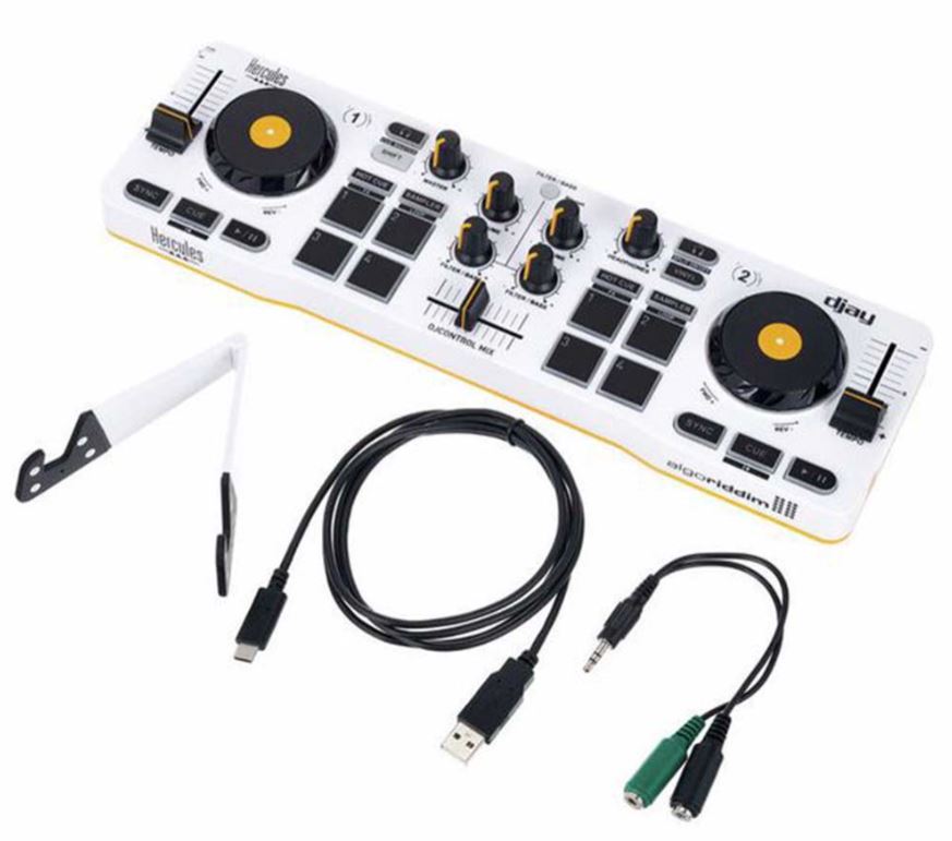 Hercules DJ Control Mix *ของแท้รับประกัน 1ปี* ดีเจคอนโทรลเลอร์ DJ controller for Smartphone, iOS, Android ฟรี!! ซอฟต์แวร์ DJ