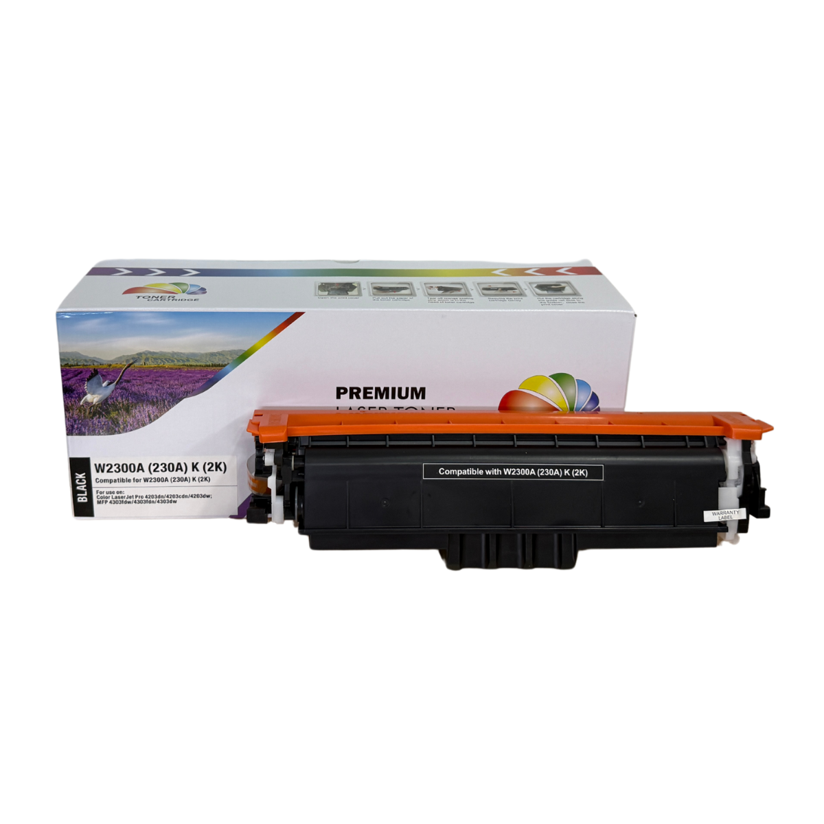 HP W2300A (230A) 2K หมึกเทียบเท่า ดำ