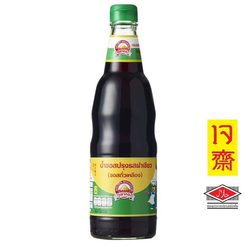 ซอสปรุงรสฝาเขียว ตราภูเขาทอง 600 ml.