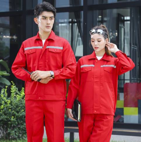 ชุดช่างสีกรมท่ามีแถบสะท้อนแสง ชุดช่างวิศวกร ชุางกลโรงงาน ชุดช่างก่อสร้าง