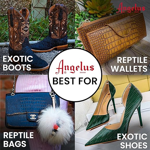 Angelus ผลิตภัณท์ทำความสะอาดหนัง Reptile/Exotic Leather Cleaner And Conditioner 8 Fl. Oz.