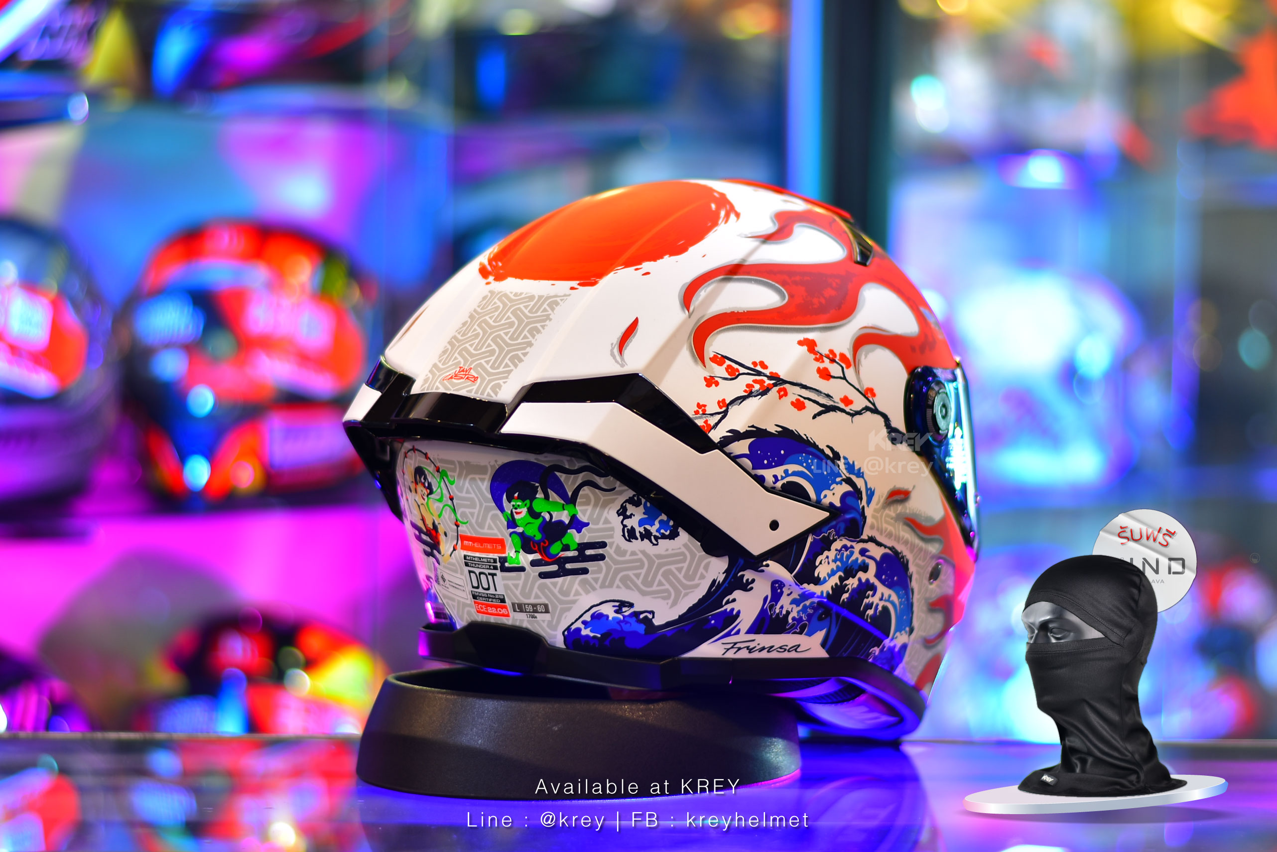 MT model THUNDER 4 SV YAMANAKA JAPAN GLASS WHITE RED MATT