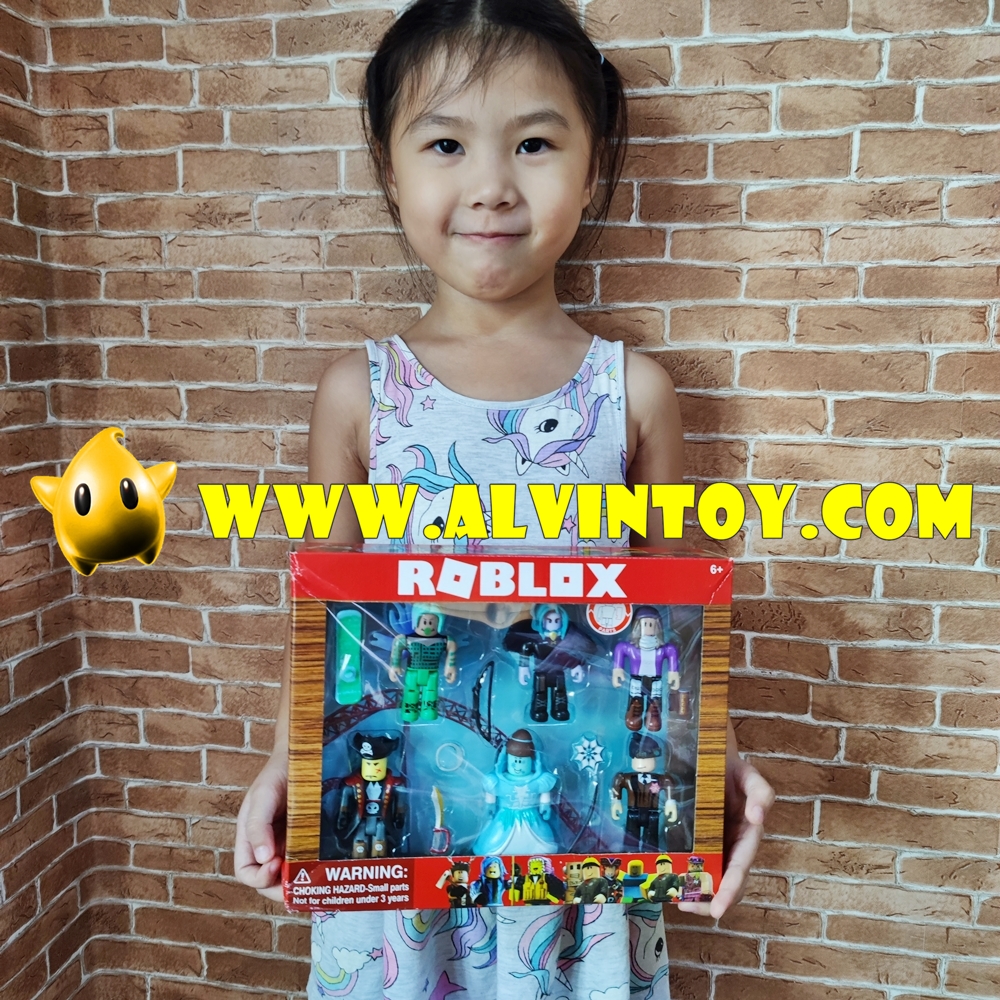 โมเดล ของเล่น Roblox ชุด 6 ตัว พร้อมอุปกรณ์ตกแต่ง