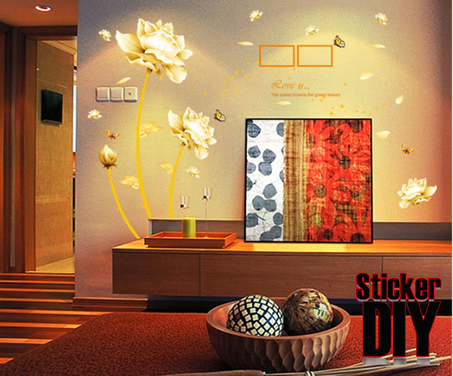 Transparent Wall Sticker สติ๊กเกอร์ติดผนัง The sweet breeze (กว้าง165cm.xสูง145cm.)