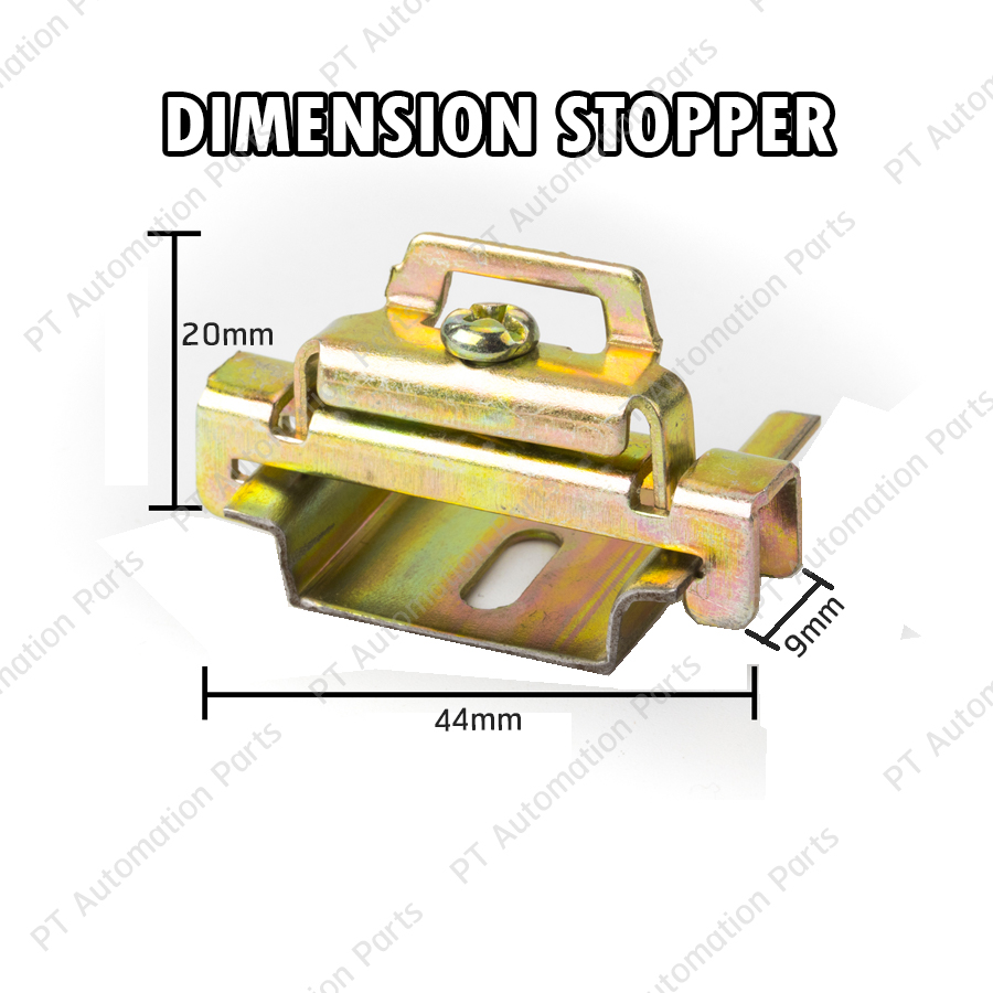 (แพ็ค/10ชิ้น) สต๊อปเปอร์โลหะ ตัวล็อคเทอร์มินอล บล็อก ตัวล็อครางปีกนก ตัวล็อคปิดท้ายอุปกรณ์ที่ติดตั้งบนราง ขนาด 35mm Terminal End Plate Stopper DIN Rail
