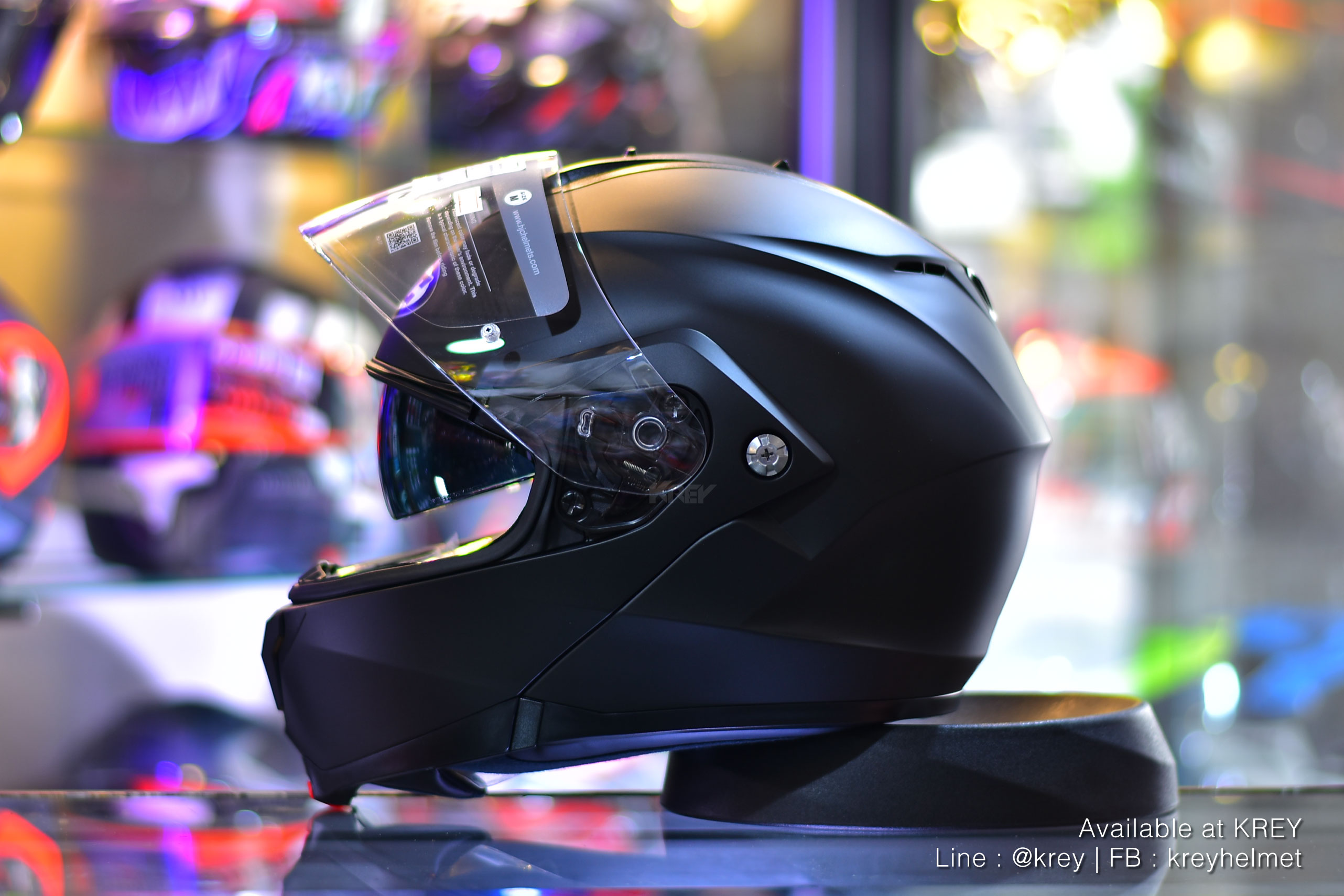 HJC model C91N SOLID SEMI FLAT BLACK