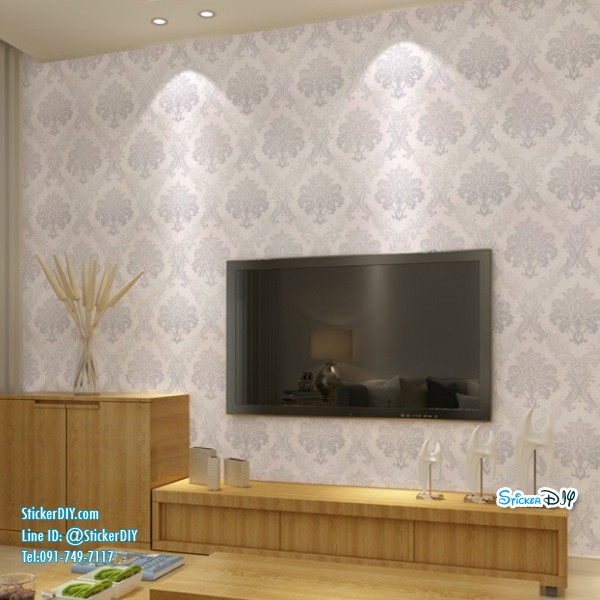 (กว้าง45cm.xยาว10m.)Wallpaper sticker วอลเปเปอร์แบบกาวในตัว หลุยส์ WP5035-2A
