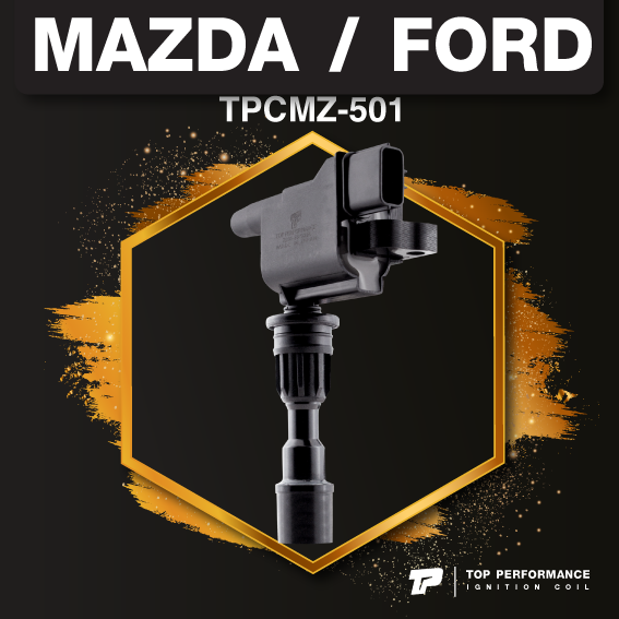 (ประกัน 3 เดือน) คอยล์จุดระเบิด MAZDA 323 PROTEGE 1.6 / FORD LASER TIERRA 1.6 / ZM-DE ตรงรุ่น - TOP PERFORMANCE JAPAN - TPCMZ-501 - คอยล์หัวเทียน มาสด้า โปรเทเจ้ ฟอร์ด เลเซอร์ เทียร่า ZL01-18-100 / ZZY1-18-100
