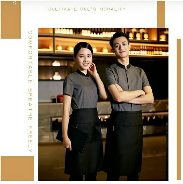 ชุดพนักงานร้านชาบูชิ ชุดพนักงานร้านอาหาร ชุดพนักงานต้อนรับ