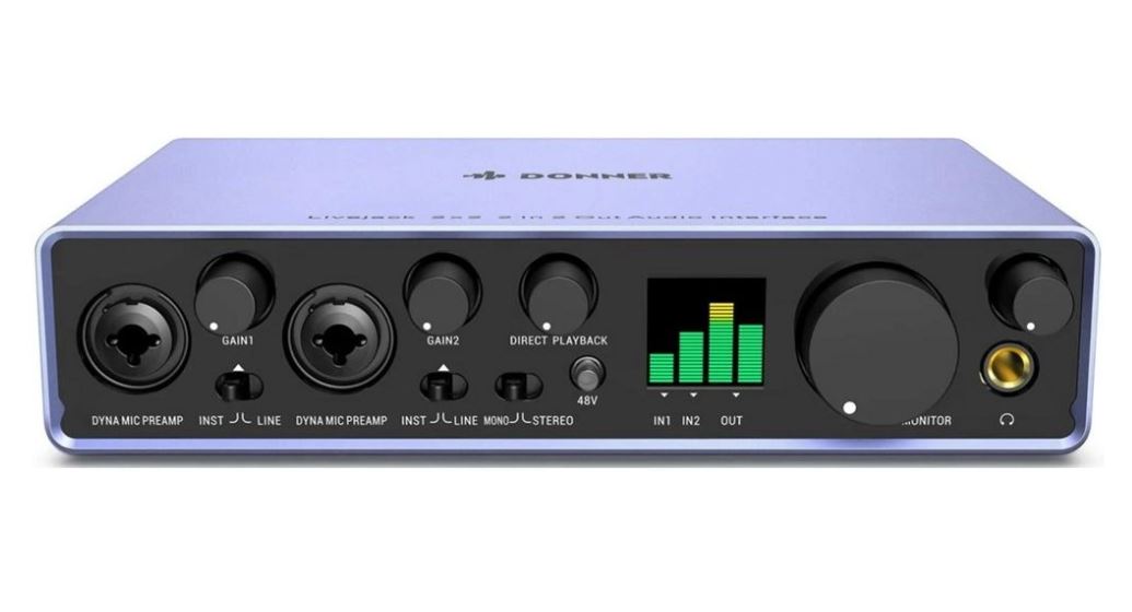 Donner Livejack 2×2 *ของแท้รับประกัน 1ปี* ออดิโออินเตอร์เฟส 2×2 USB-C Audio interface 24 Bit/192 kHz