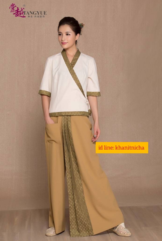 ชุดนวดแผนไทย ชุดไทยสปา ชุดนวดสปา เสริมสวย