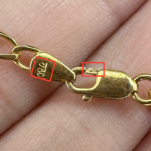รหัส 63706 สร้อยคอ อิตาลี750 ทอง18K ลายบิดแบน รอบเส้น ความยาว 18 นิ้ว นน. 7.00 g