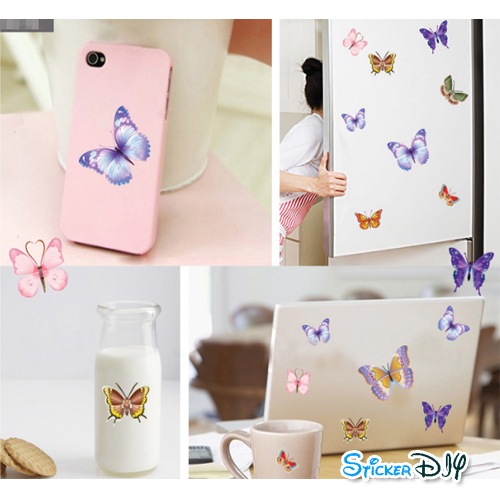 Transparent Wall sticker สติ๊กเกอร์ติดผนัง ผีเสื้อรูปแบบที่3 (กว้าง120cm.xสูง35cm.)